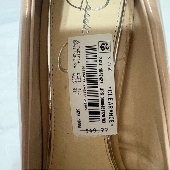NWT Jessica Simpson Parisah Platform Pumps in a nude patent leather finish - Picture 11 of 11